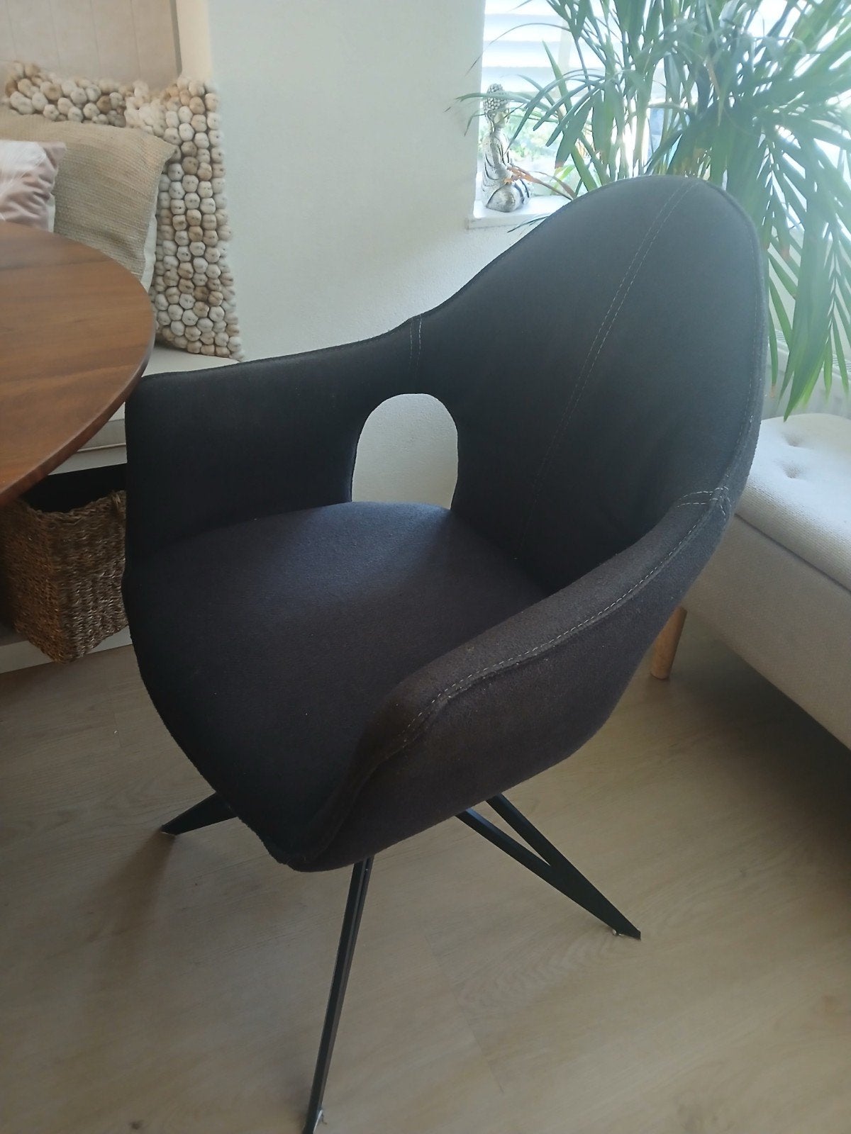 4 XOON draaibare eetkamerstoelen, zwart, spinpoot, Ophalen of Verzenden