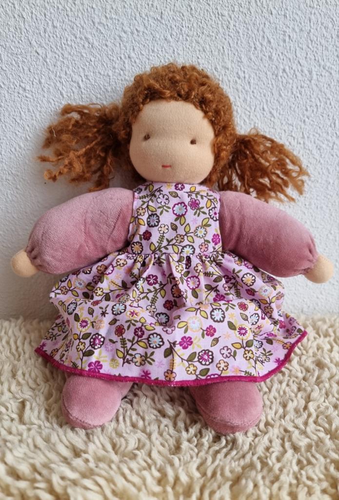 Zonnekindpop / Knuffelpop met jurkje naar keuze, Ophalen of Verzenden, Nieuw, Babypop