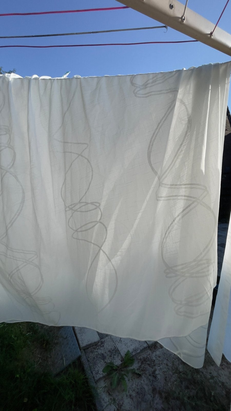 Lichtdoorlatende Inbetween met Patroon, Ophalen, Vitrage, Gebruikt, Wit
