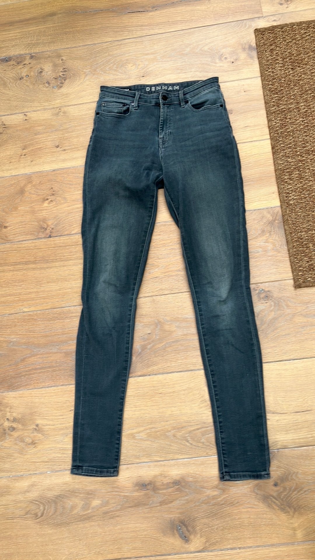 Denham High Skinny Fit Jeans Zwart W27/L32, Ophalen of Verzenden, Zo goed als nieuw, Zwart, W27 (confectie 34) of kleiner