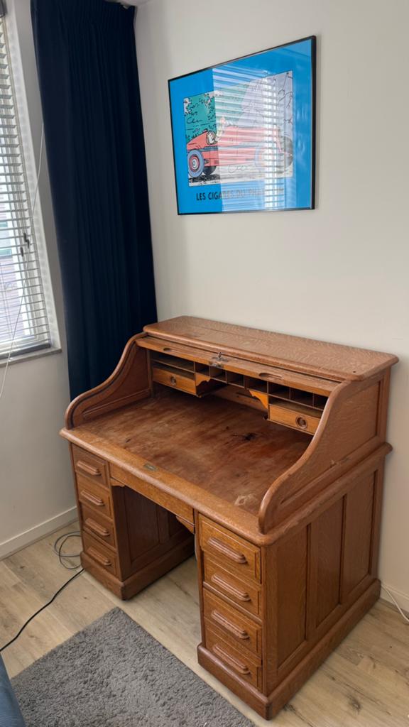 Klassiek engels bureau van eikenhout, Ophalen, Gebruikt