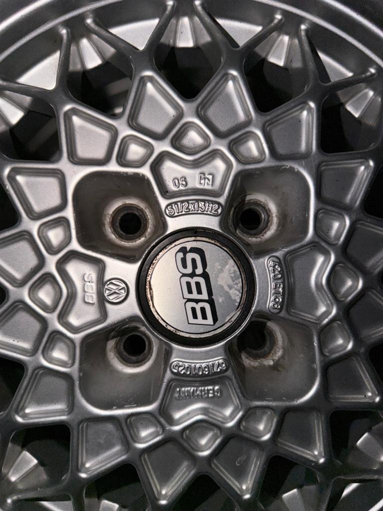 Set van 4 BBS velgen met banden VW, Auto-onderdelen, Banden en Velgen, Ophalen, Gebruikt, 13 inch, Banden en Velgen