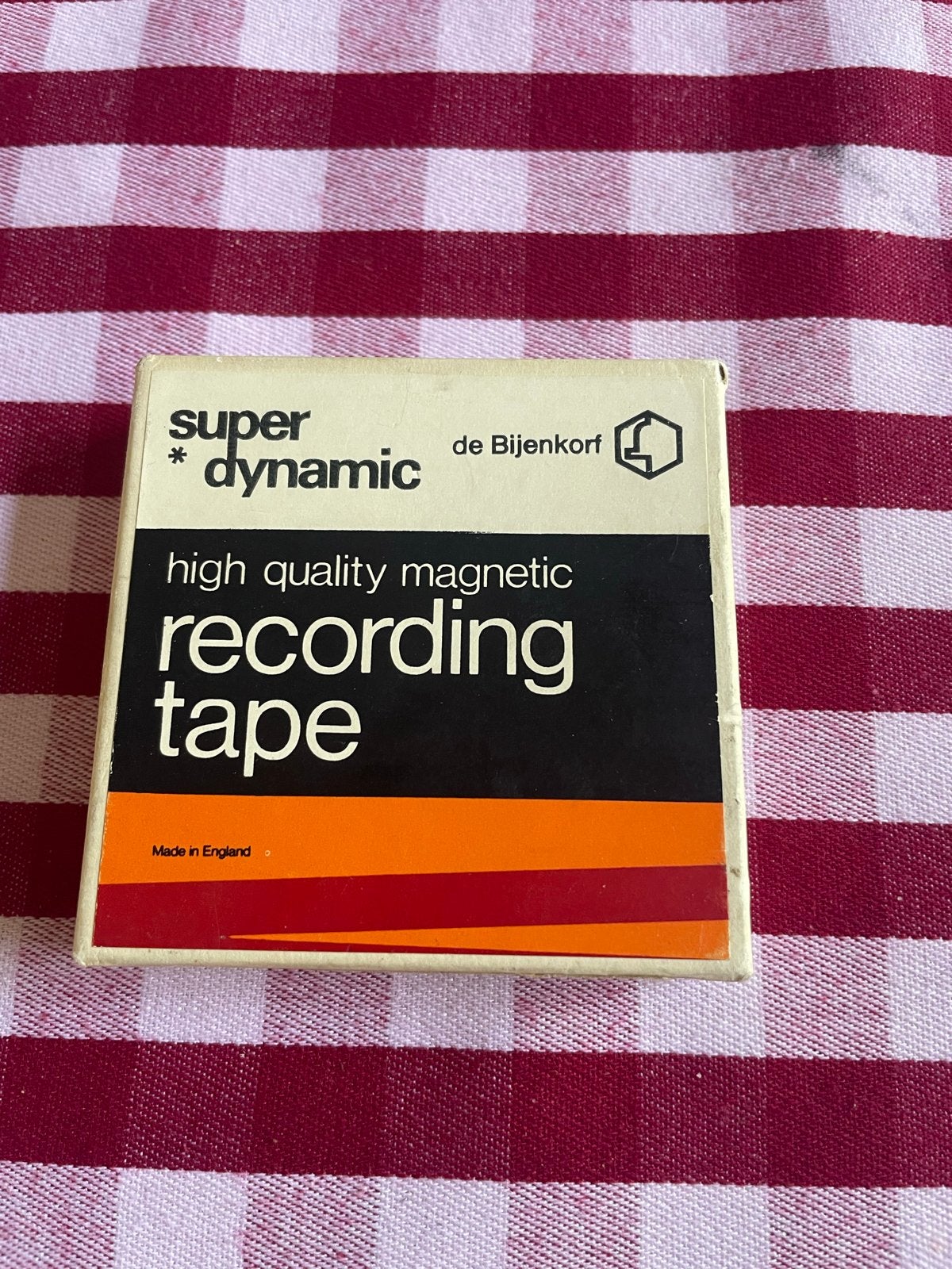 Vintage Super Dynamic Magneetband - De Bijenkorf, Audio, Tv en Foto, Bandrecorders, Ophalen of Verzenden, Onderdeel, Met banden