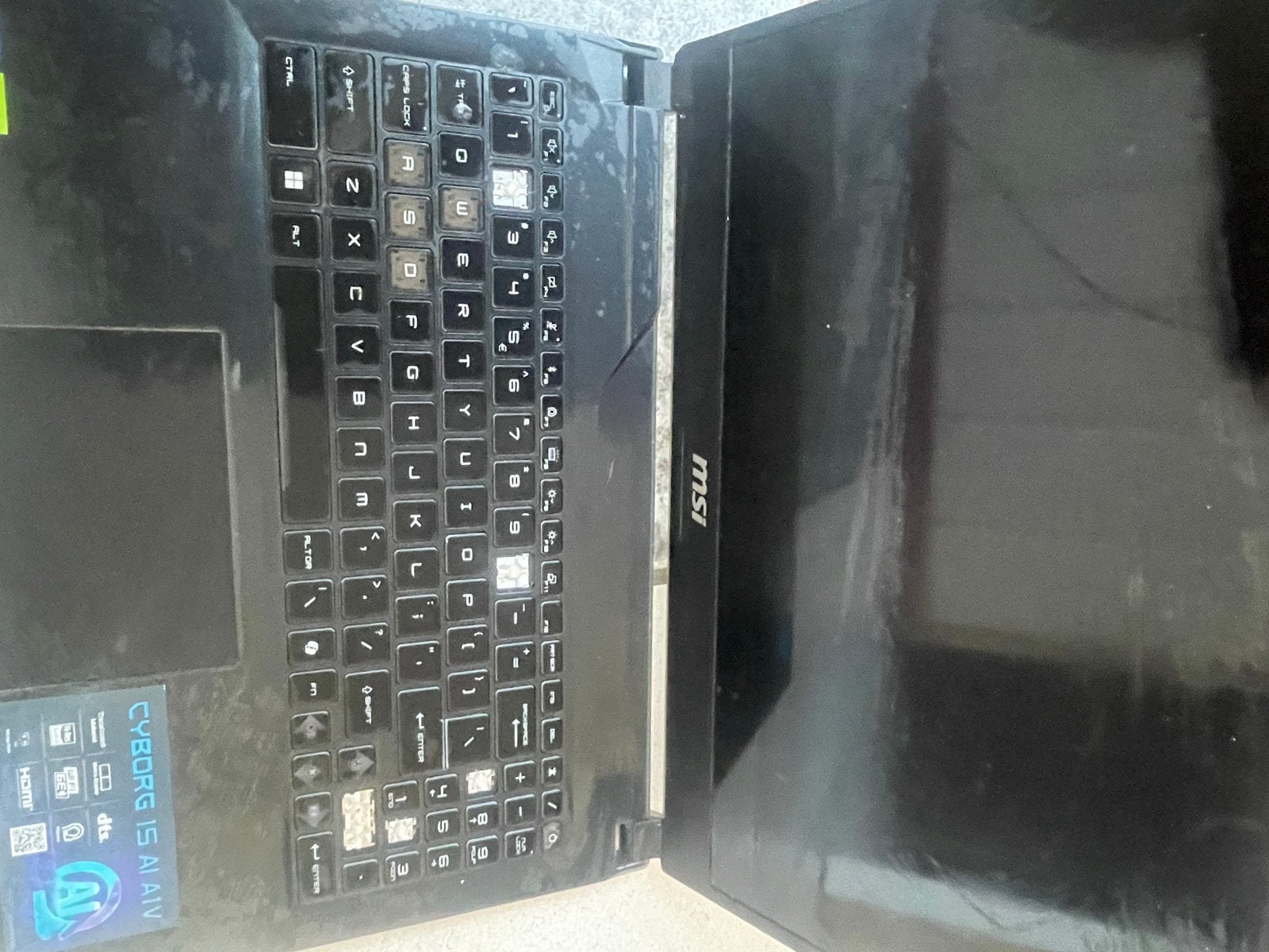 MSI Cyborg 15 AI A1VFK-017NL Gaming Laptop, Computers en Software, Windows Laptops, Ophalen, Gebruikt, Met videokaart, 2 tot 3 Ghz