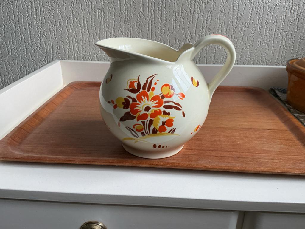 Vintage kan/vaas Société Céramique Maastricht, 17x20 cm, Ophalen of Verzenden