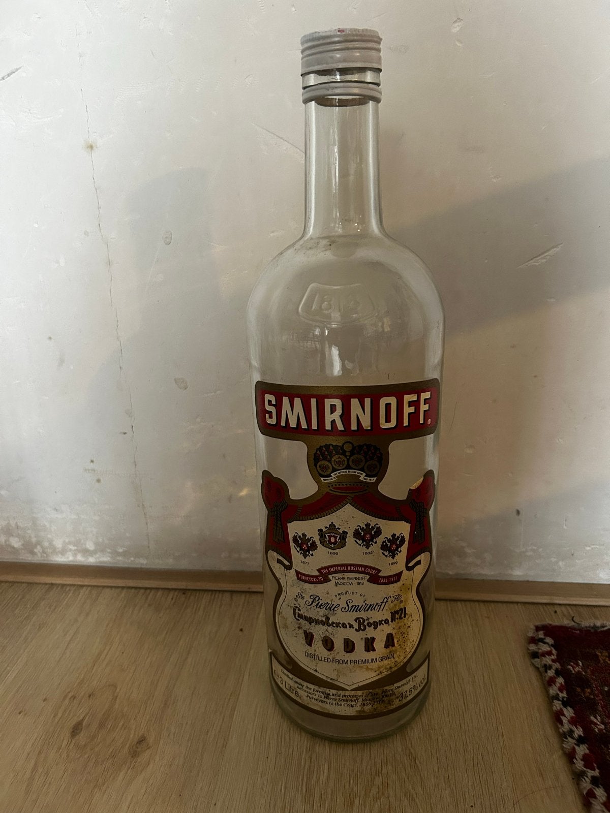 Vintage Smirnoff Wodka Fles - 3 Liter Leeg, Ophalen