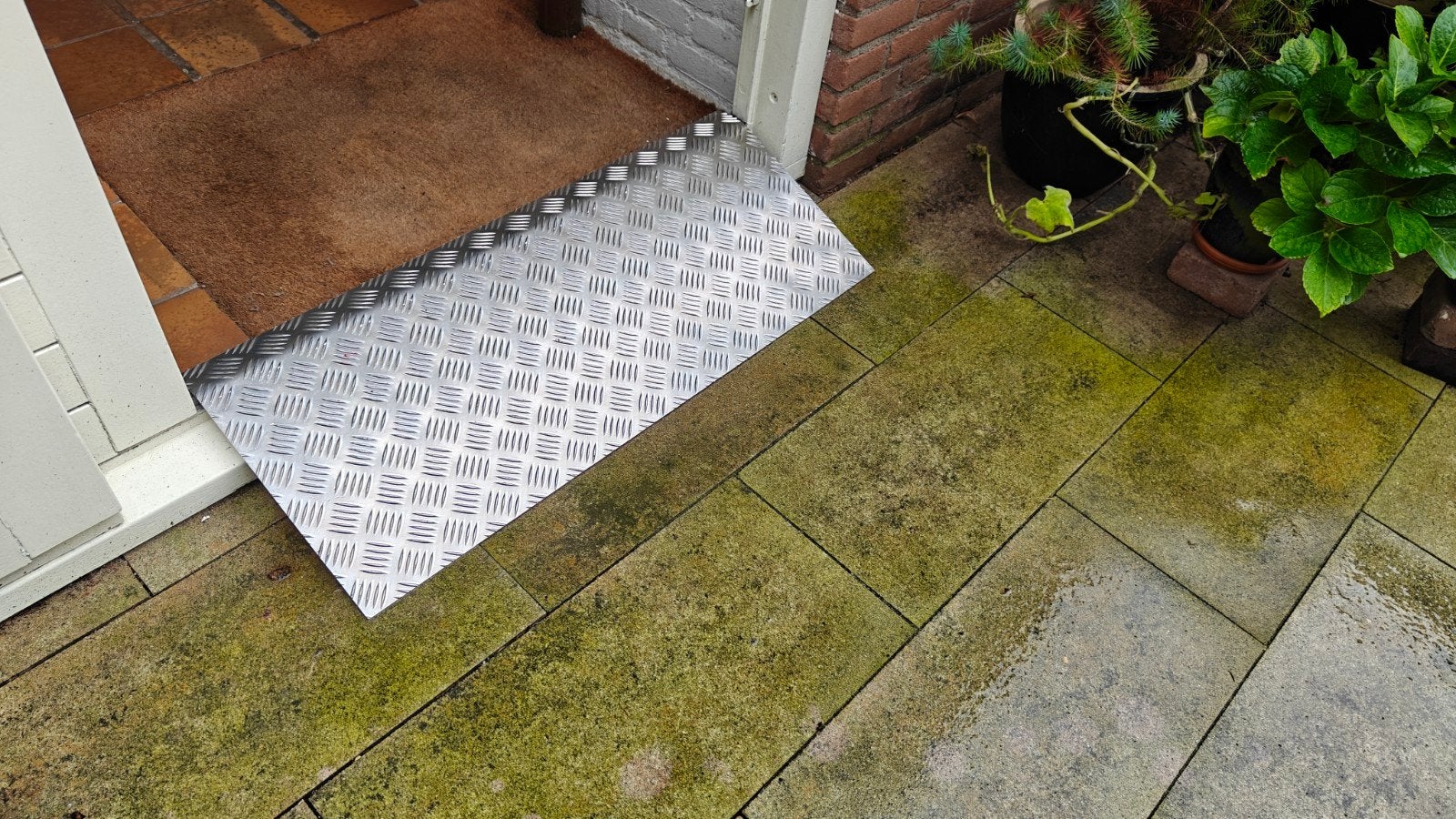 drempelhulp / drempelplaat Aluminium traanplaat - 80 x 38 cm, Ophalen of Verzenden, Nieuw, Aluminium