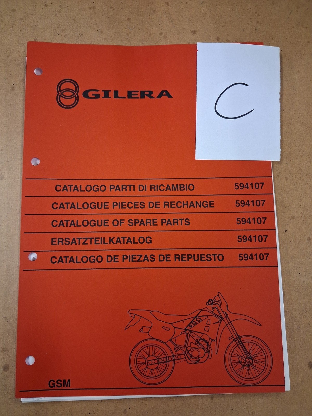 Gilera GSM (Mondo) Onderdelen Catalogus 1999, Ophalen of Verzenden