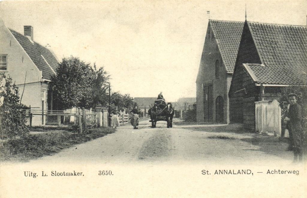 St. Annaland, - Achterweg - ongelopen, Ophalen of Verzenden, 1920 tot 1940, Ongelopen, Zeeland