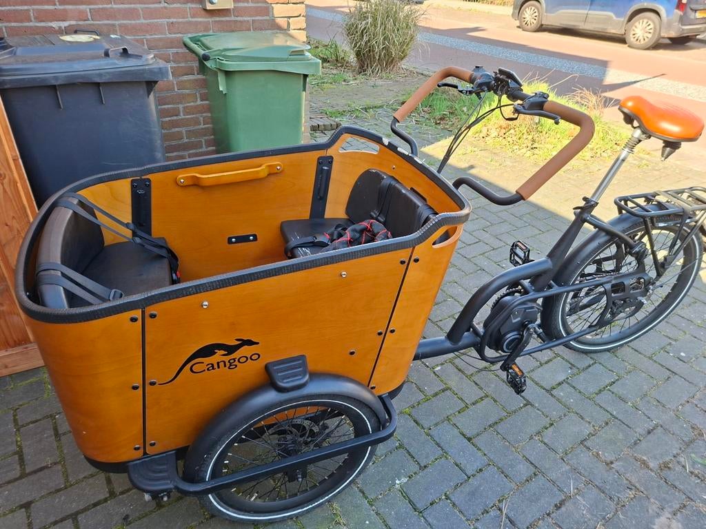 Cangoo elektrische bakfiets - Ruimte voor 4 (of 5) kinderen, Ophalen of Verzenden, Gebruikt, 4 kinderen of meer