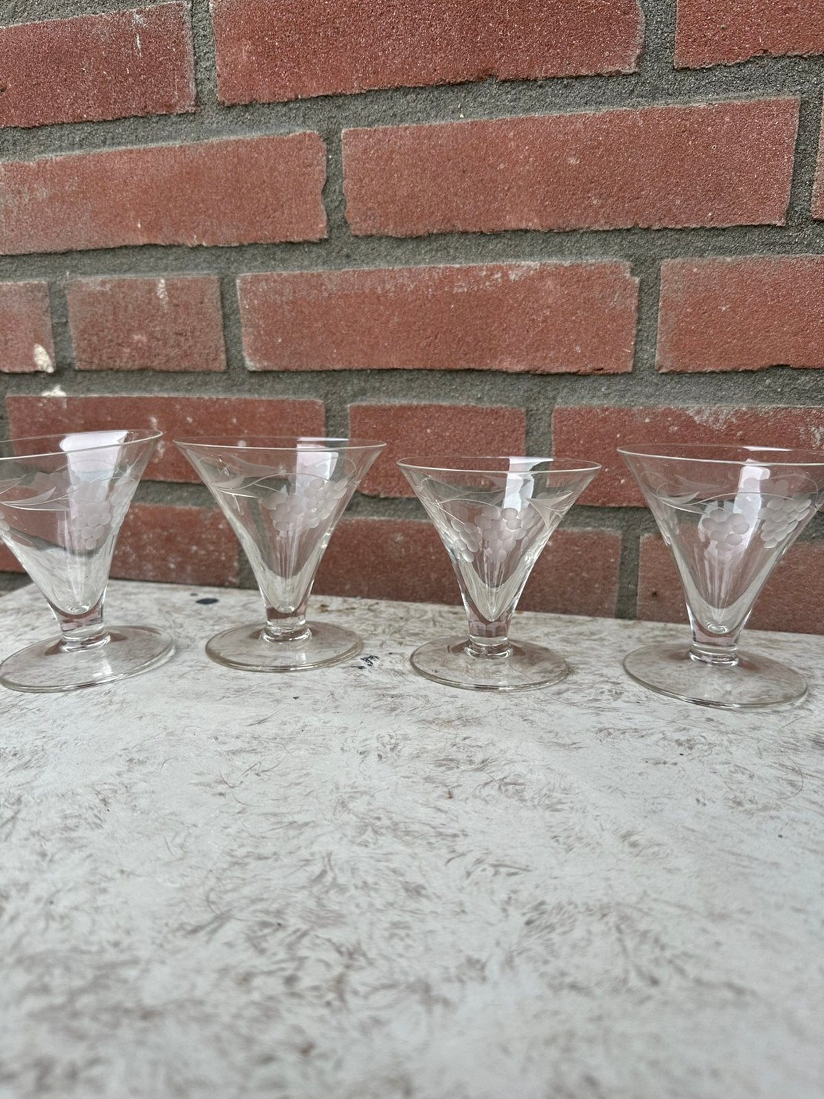 Brocante landelijke likeur glazen, Ophalen of Verzenden, Zo goed als nieuw, Overige typen