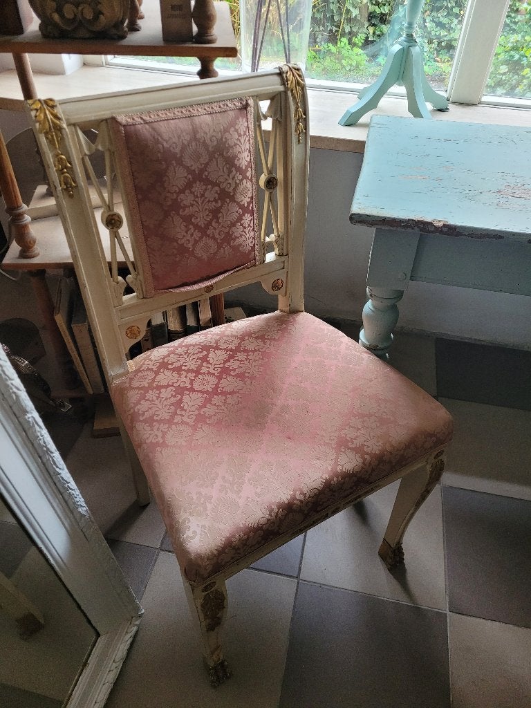 Zeer oude Franse slaapkamer stoel bureau stoel barok boudoir