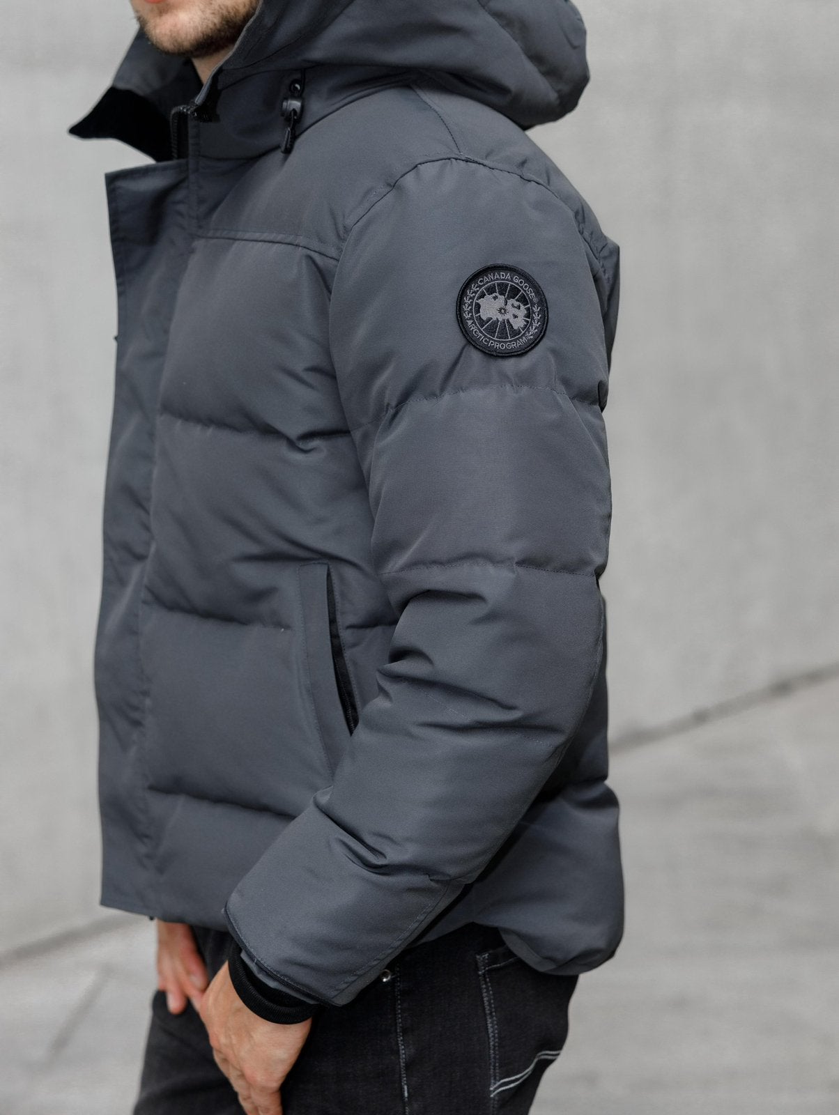 Canada goose macmillan grijs zwarte badge, Kleding | Heren, Ophalen of Verzenden, Nieuw, Grijs