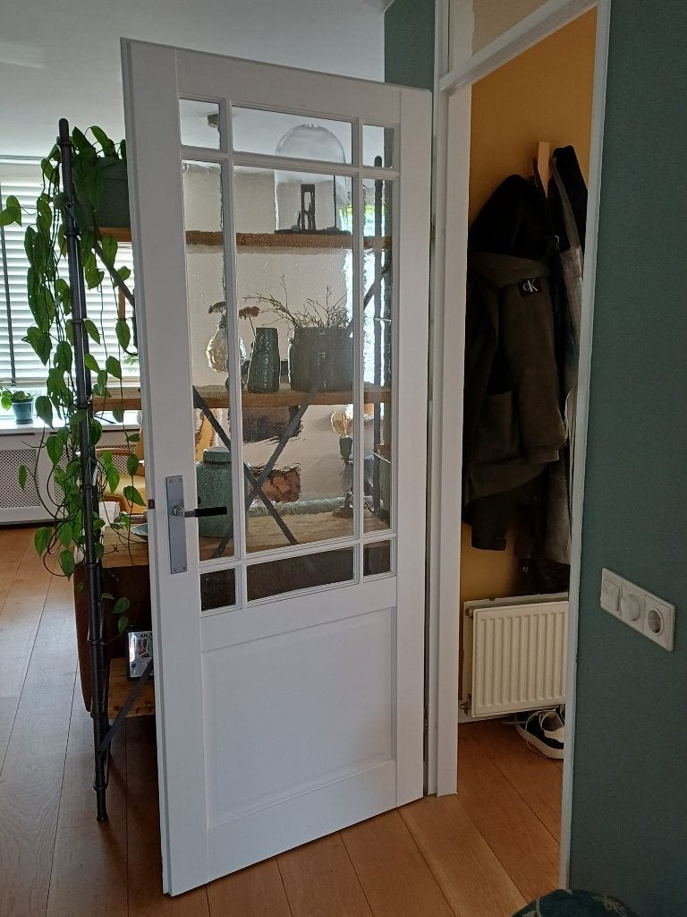 binnendeur met ruitverdeling, Ophalen, Gebruikt, 80 tot 100 cm, Binnendeur