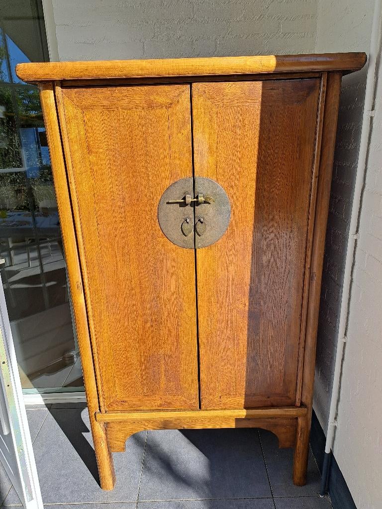 Chinese kast, Huis en Inrichting, Kasten | Buffetkasten, Ophalen, Gebruikt, Kersenhout, 150 tot 200 cm