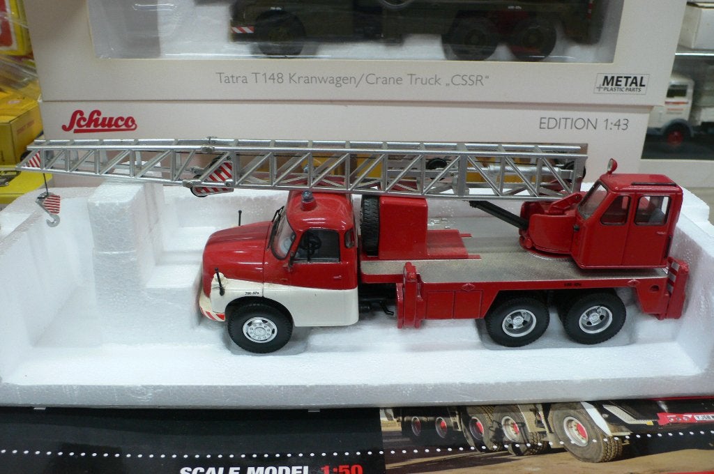 tatra t 148 kraanwagen feuerwher - schuco 1/43 van 89 nu 59e, Verzenden, Nieuw, Bus of Vrachtwagen, Schuco