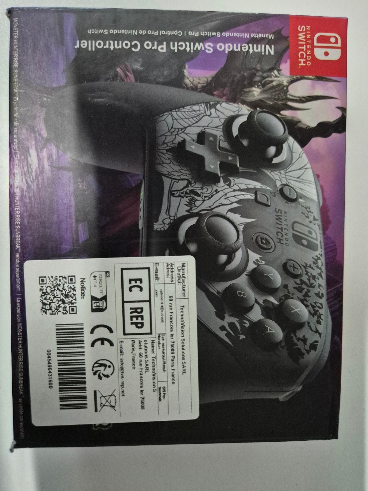Nintendo Switch Pro Controller - Monster Hunter Sunbreak, Spelcomputers en Games, Spelcomputers | Nintendo Switch, Nieuw, Met 1 controller