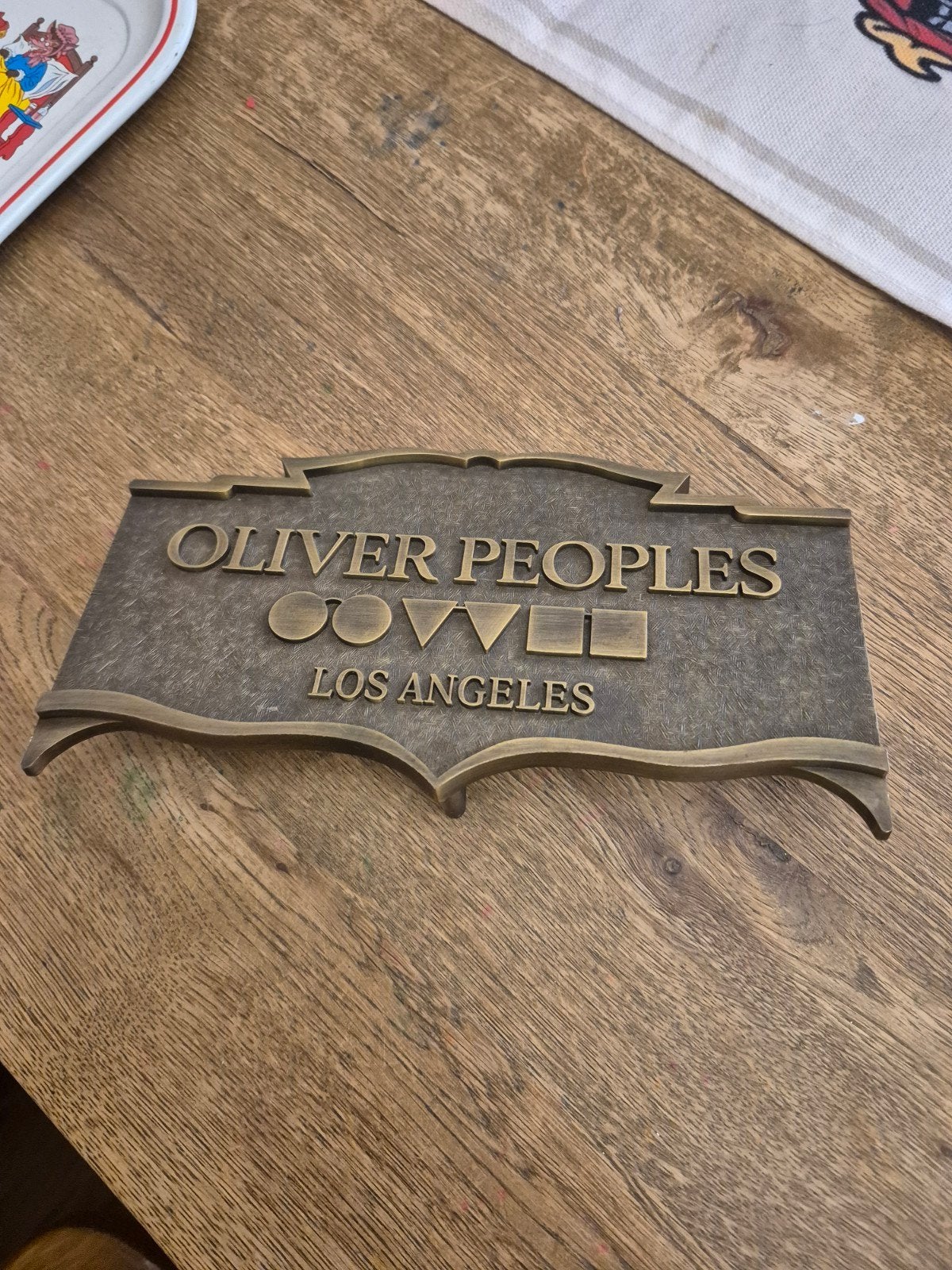 Oliver Peoples Los Angeles Reclamebord, Ophalen of Verzenden