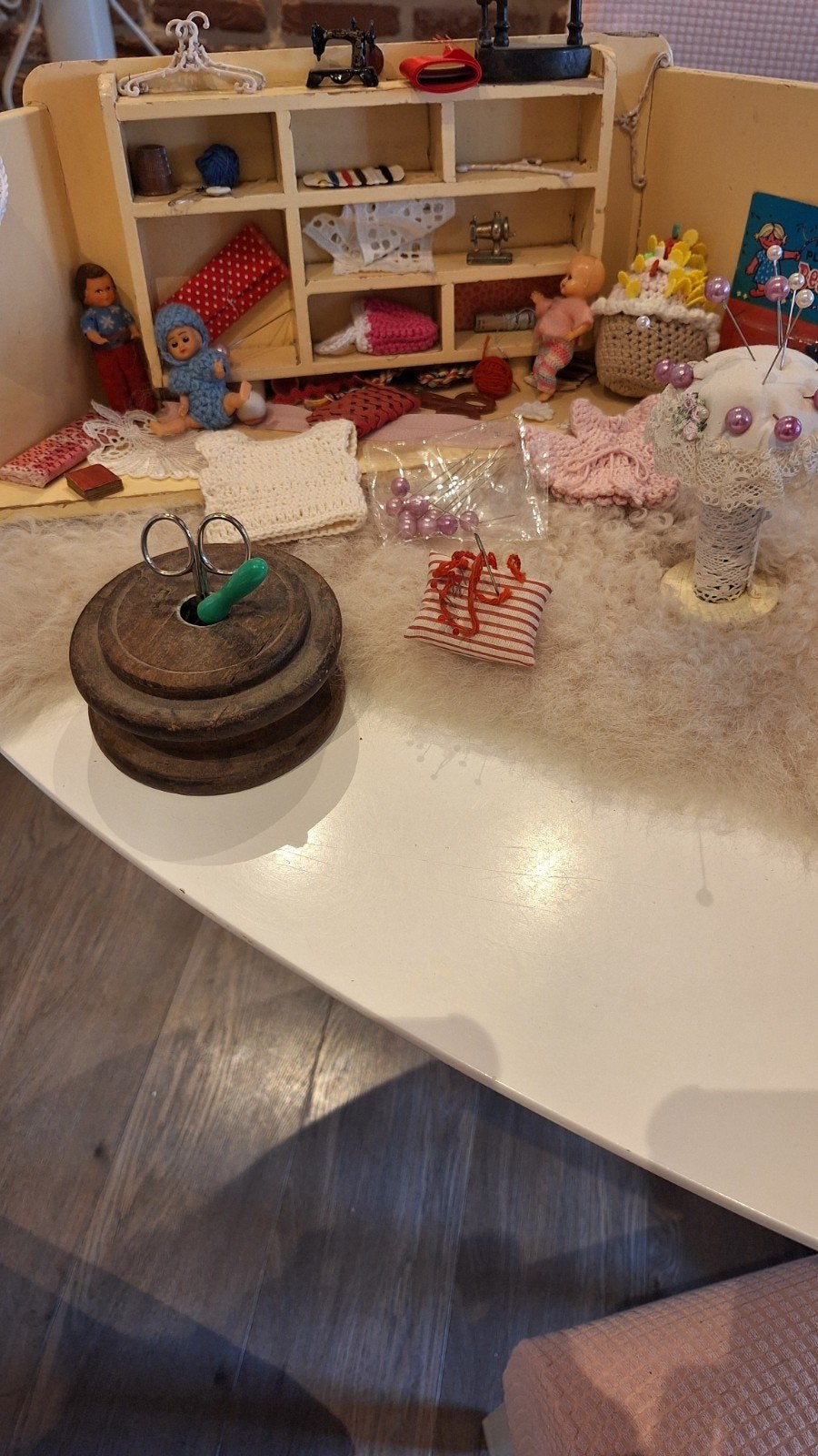 Vintage Naaiatelier met Toebehoren, Ophalen of Verzenden, Gebruikt, Overige typen