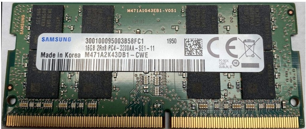 Samsung M471A2G43AB2 - 16GB 3200 DDR4 SODIMM, Computers en Software, RAM geheugen, DDR4, Ophalen of Verzenden, Zo goed als nieuw