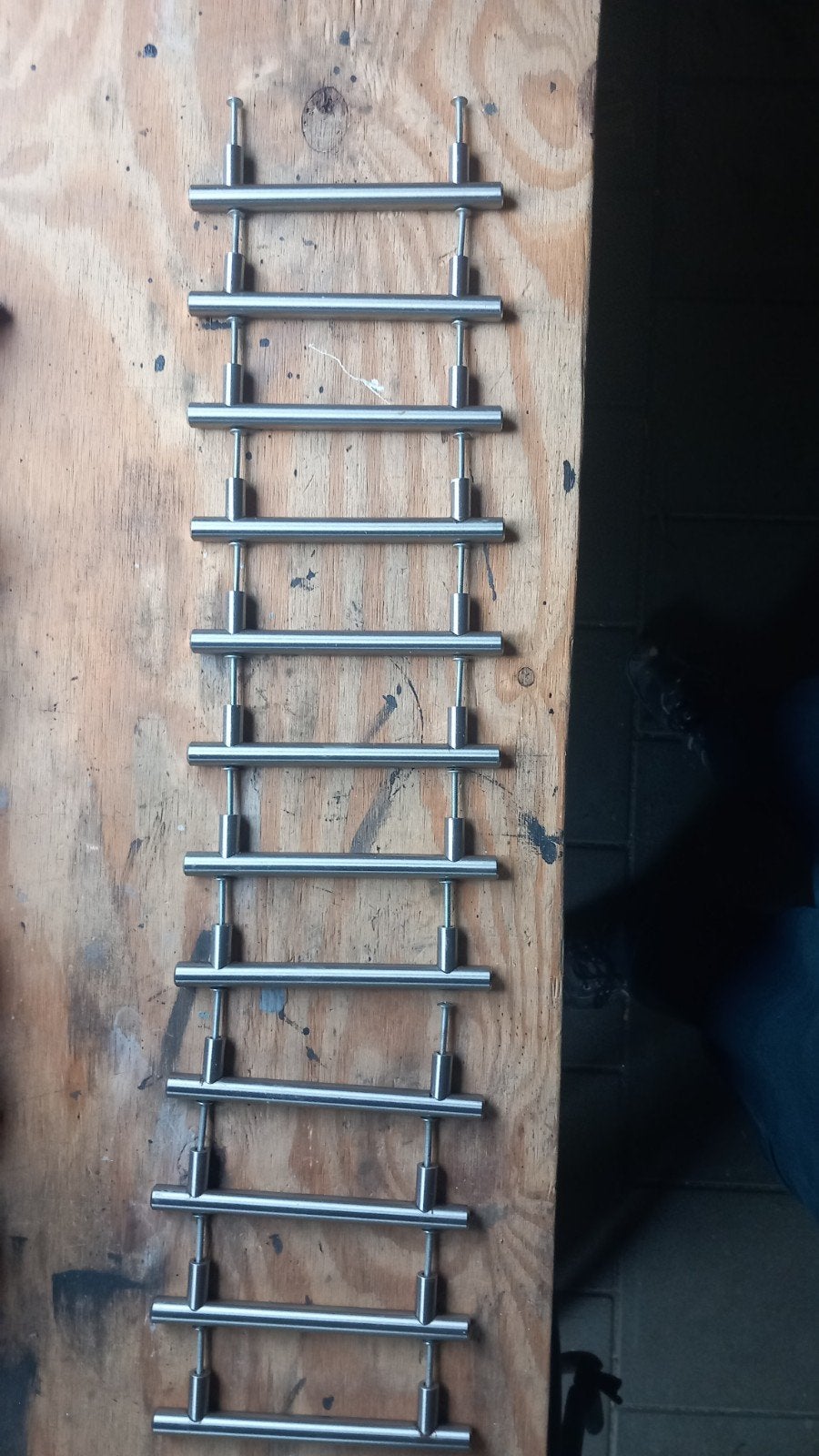 12 RVS handgrepen voor keuken of kast, 12,5 cm gatafstand, Ophalen, Gebruikt