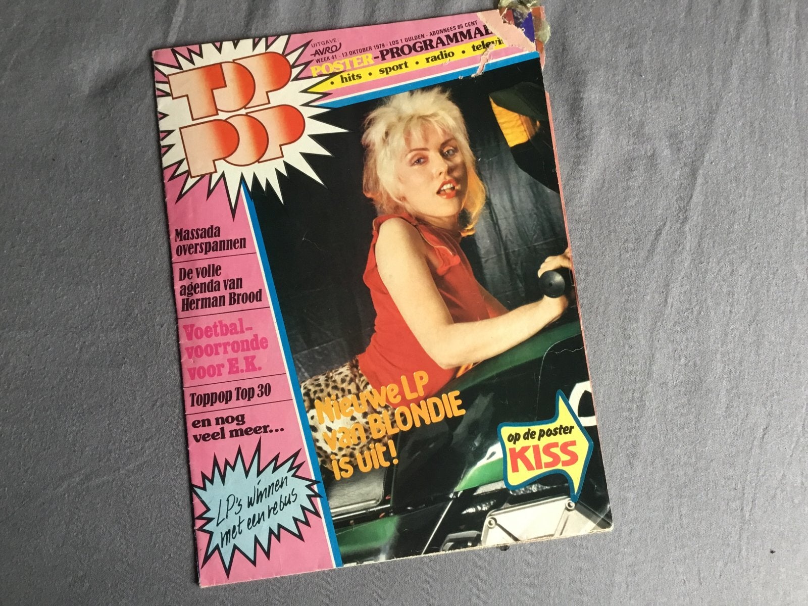 Toppop Magazine december 1978 - Blondie & KISS poster, Ophalen of Verzenden, Gebruikt