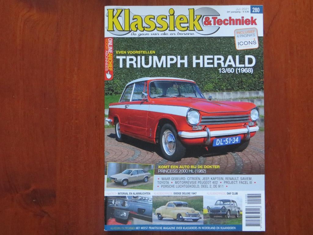 Klassiek & Techniek 280 Triumph Herald 13/60, Princess 2000, Ophalen of Verzenden, Nieuw, Porsche