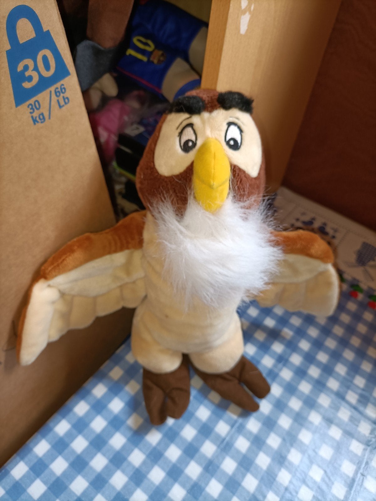Uil knuffel van Winnie de poeh 28 cm groot, Ophalen of Verzenden, Zo goed als nieuw, Overige typen