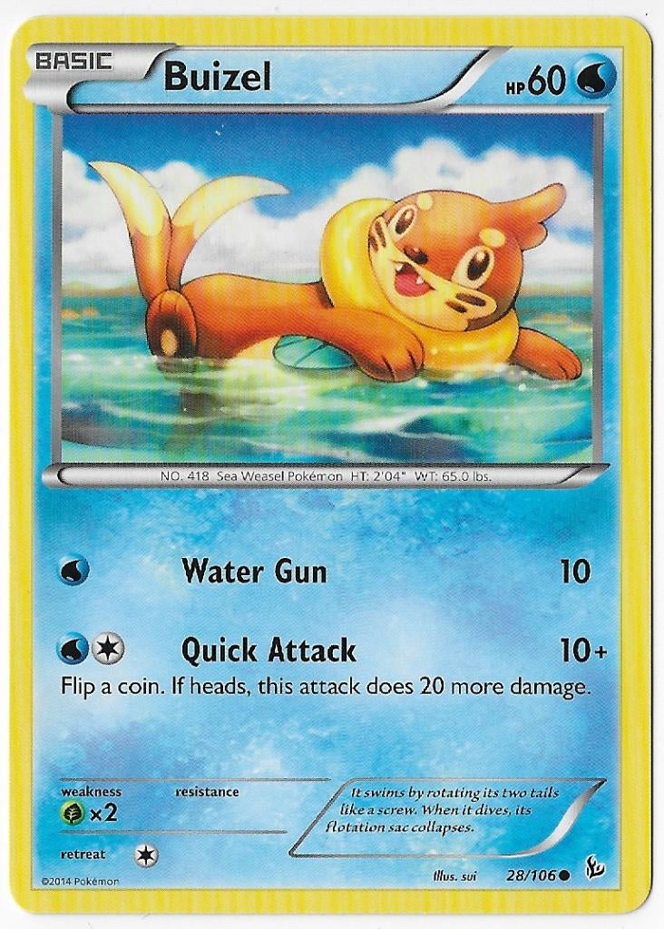 Flashfire,  Buizel [common] 28/106, Verzenden, Nieuw, Losse kaart
