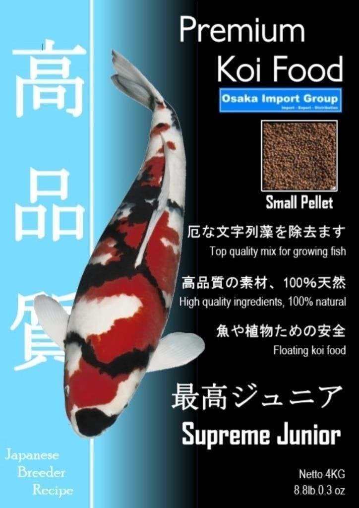 Premium Koi Food, jumbo korrel of een korrel voor jonge koi, Karper of Koi