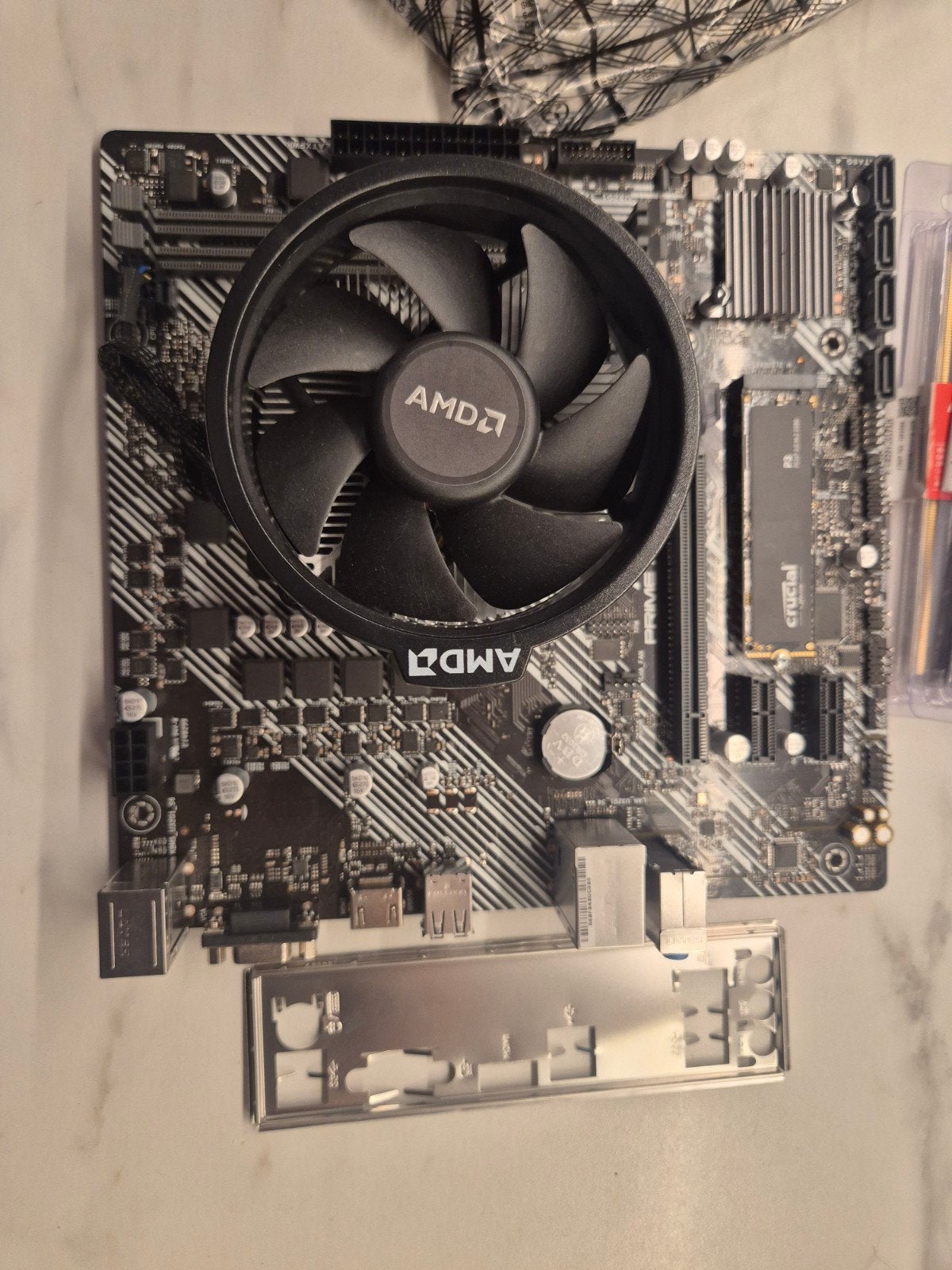 ASUS A520M-K AMD Ryzen 5 5600G Hyperx Fury 16GB DDR4 3200MHz, Computers en Software, Moederborden, DDR4, AM4, Nieuw, Ophalen of Verzenden
