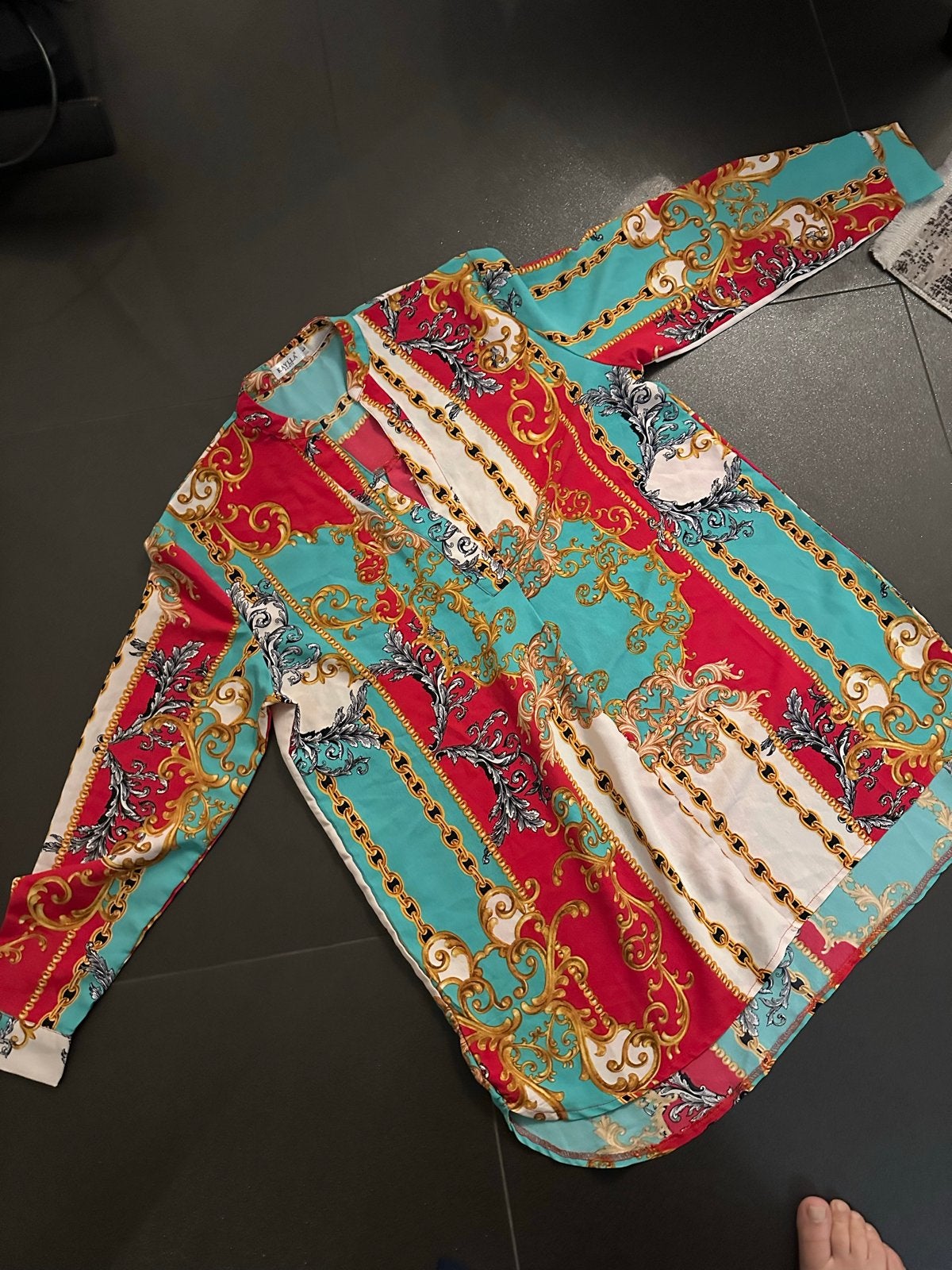 Kaylla Paris Blouse met Barokprint - Zo goed als nieuw, Ophalen of Verzenden, Nieuw, Maat 38/40 (M), Rood