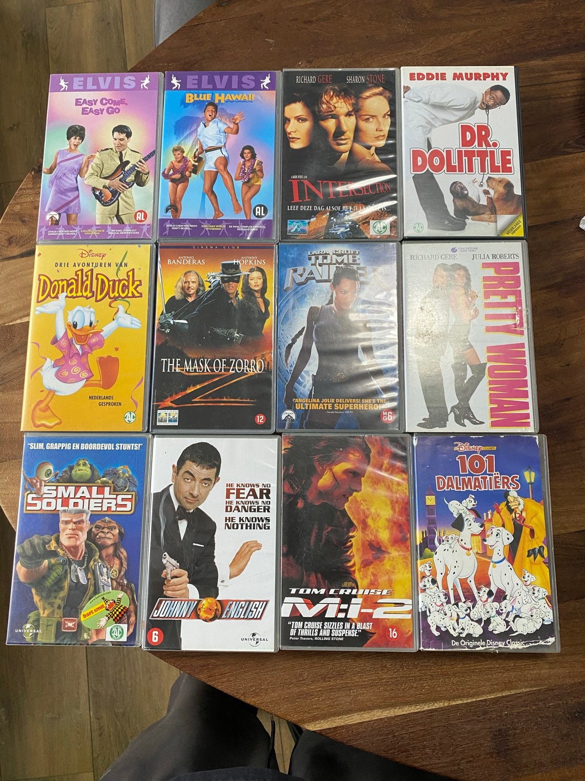 12 originele VHS-videobanden: Disney, Actie, Romantiek & Elv, Nederlands ondertiteld, Gebruikt, Vanaf 16 jaar, Overige genres