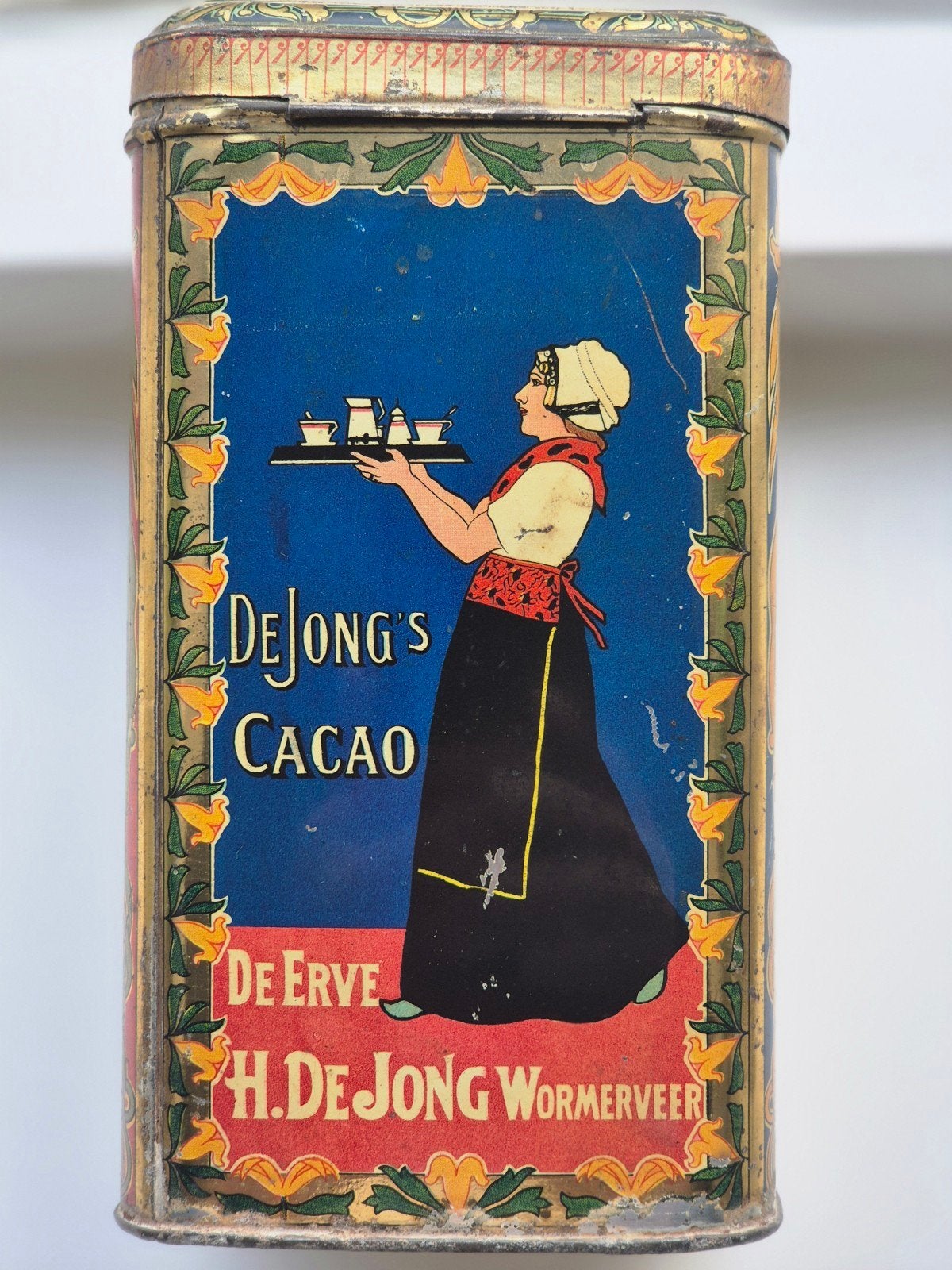 De Jong's cacao blik Wormerveer, Ophalen of Verzenden, Gebruikt, Overige