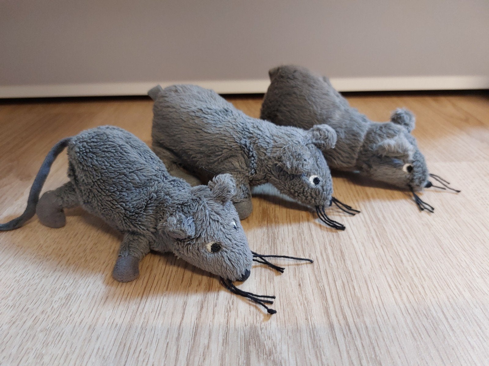 3x IKEA muis knuffeltje grijs gosig mus, Ophalen of Verzenden