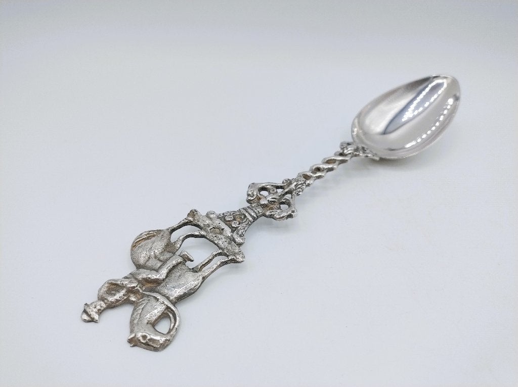 Zilveren geboortelepel, J. Schijfsma, Sneek, 1920, Verzenden, Zilver