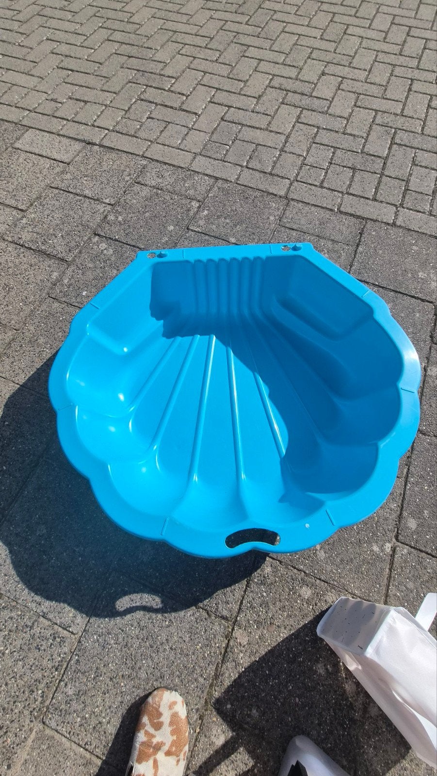 Blauwe schelp zandbak/zwembadje voor kinderen, Ophalen, Gebruikt