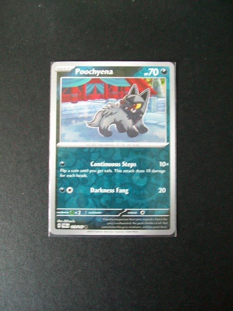 3937. Nieuwe Pokemon Kaart Holofoil POOCHYENA HP70 (113/167), Verzenden, Nieuw, Losse kaart, Foil