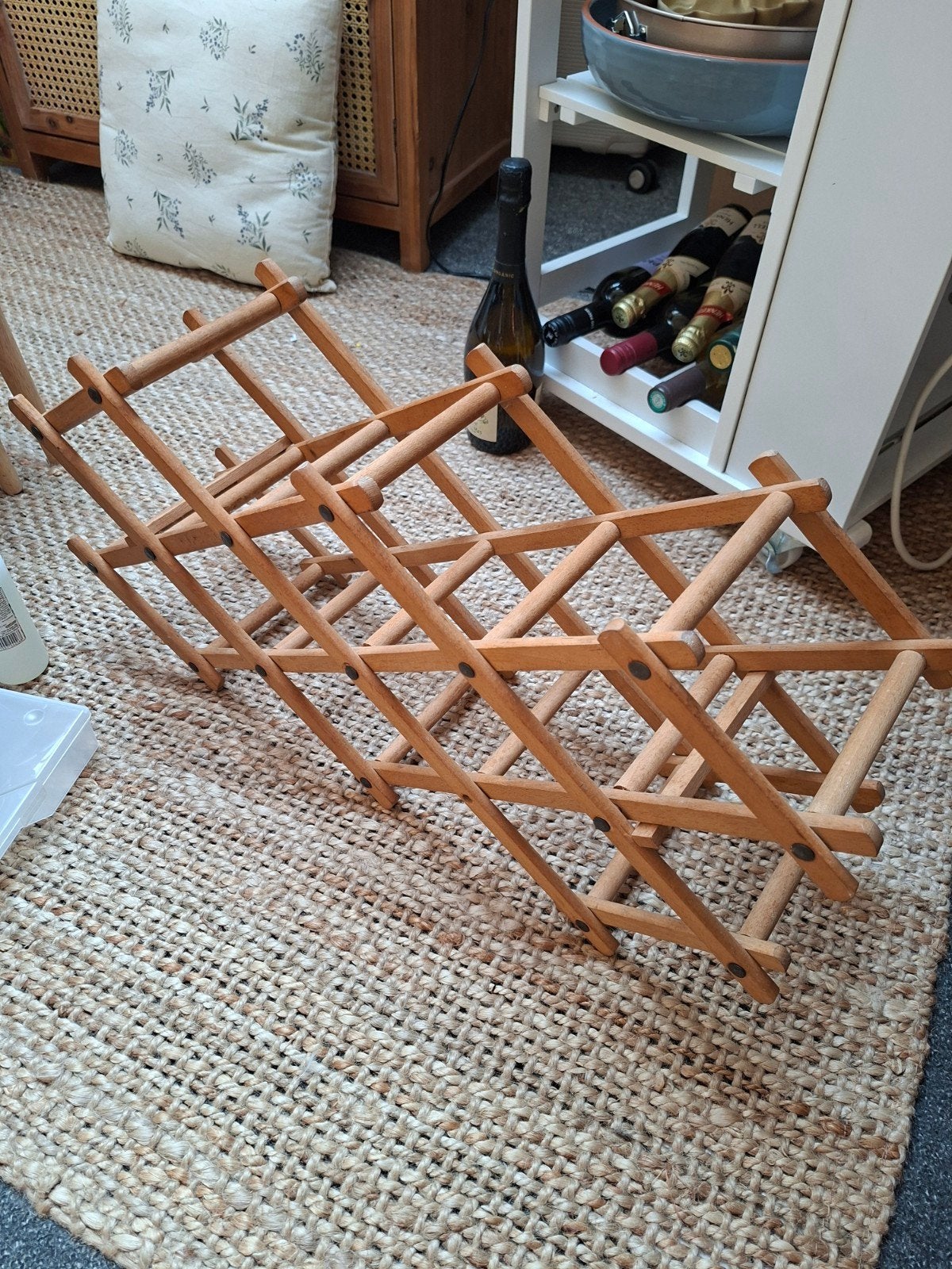 Wijnrek hout, Ophalen of Verzenden, Zo goed als nieuw, Hout, 5 tot 15 flessen