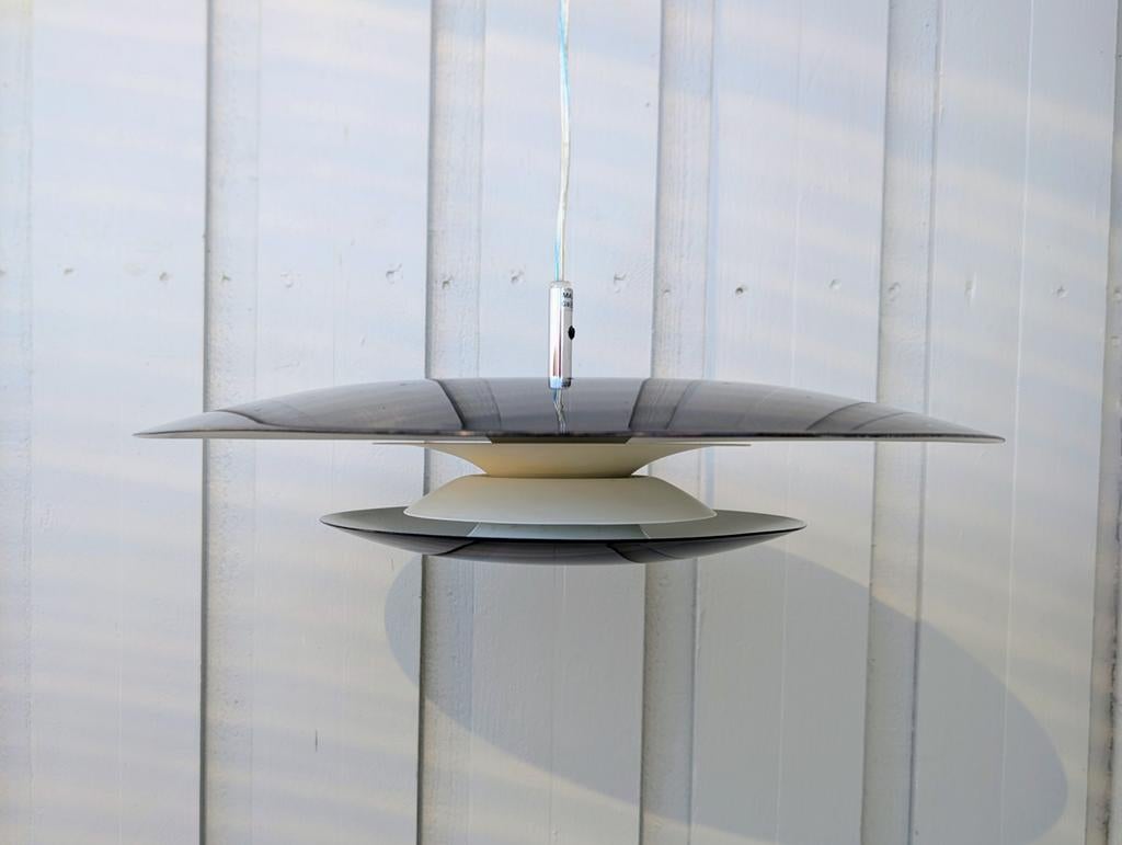 Belid Eclipse Hanglamp 43cm - Modern Design zwart wit, Modern, Scandinavisch, Ophalen of Verzenden, Zo goed als nieuw, Metaal