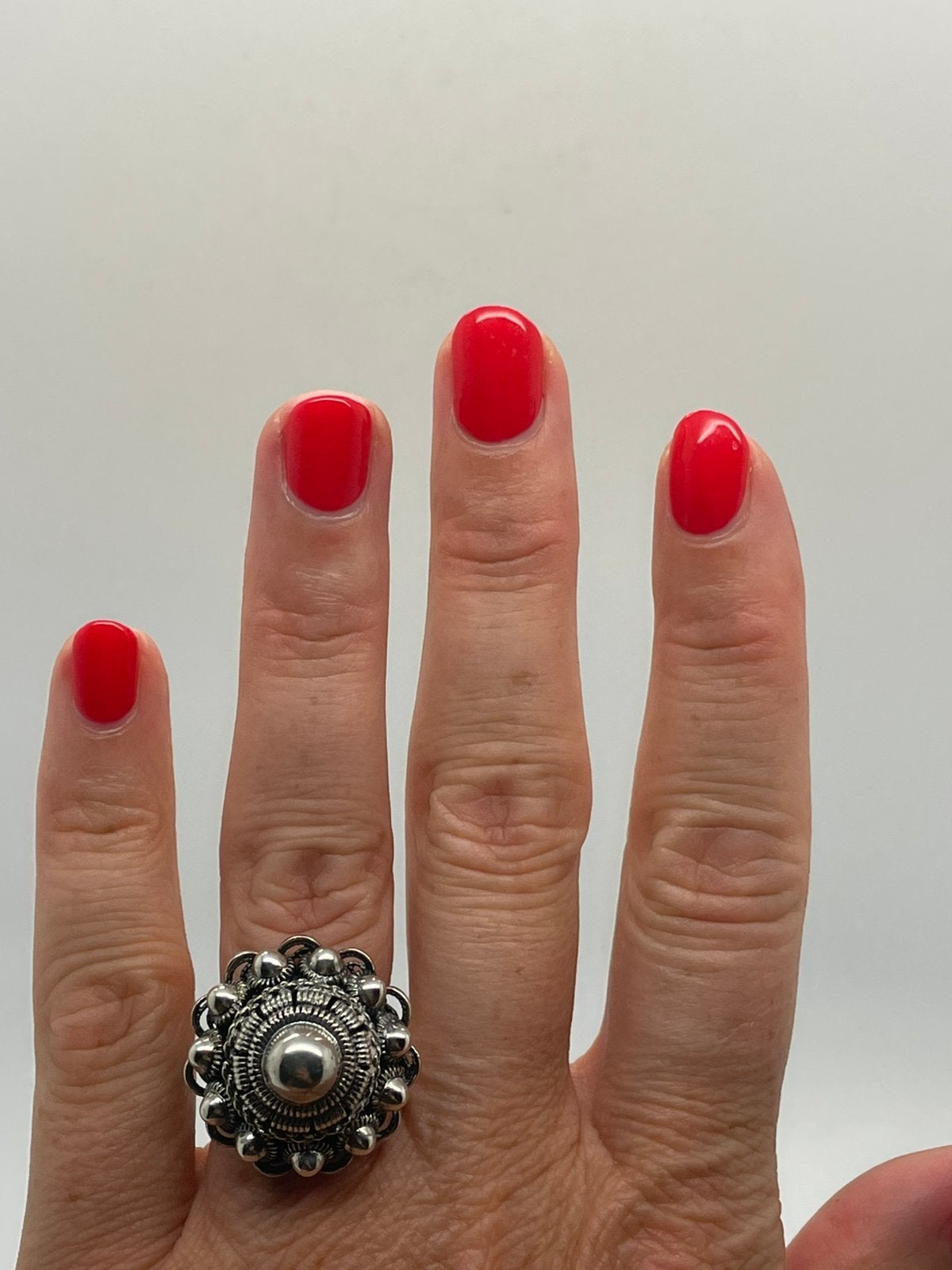 E994 Prachtige zilveren Zeeuwse knoop ring maat 17, Ophalen of Verzenden, Zilver, Ring