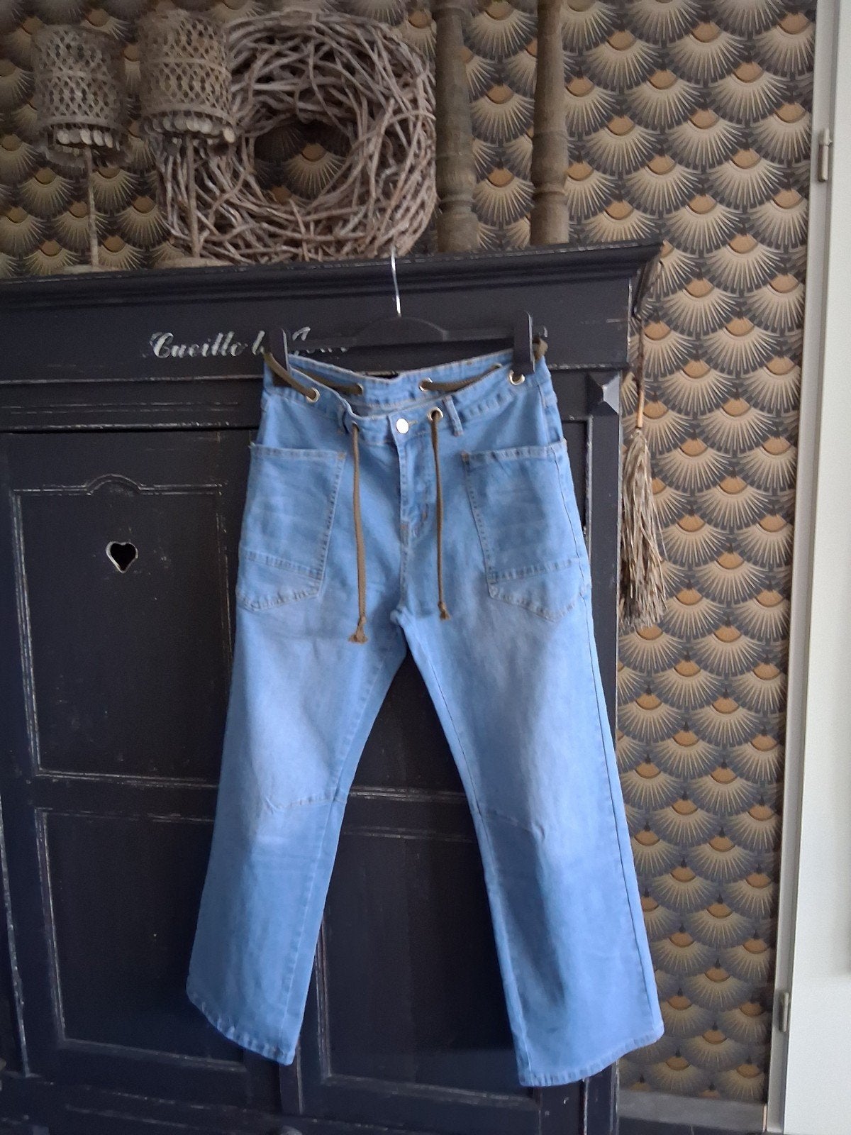 moderne jeans barrel, Ophalen of Verzenden, Zo goed als nieuw, Blauw, W33 - W36 (confectie 42/44)