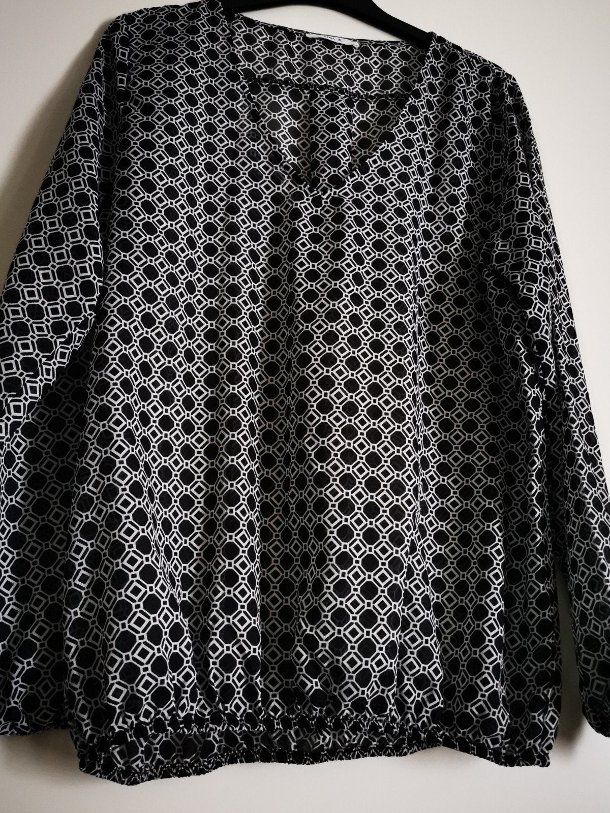 Hema dames blouse maat XL 100% polyester, Kleding | Dames, Zwart, Maat 46/48 (XL) of groter, Ophalen of Verzenden, Gedragen