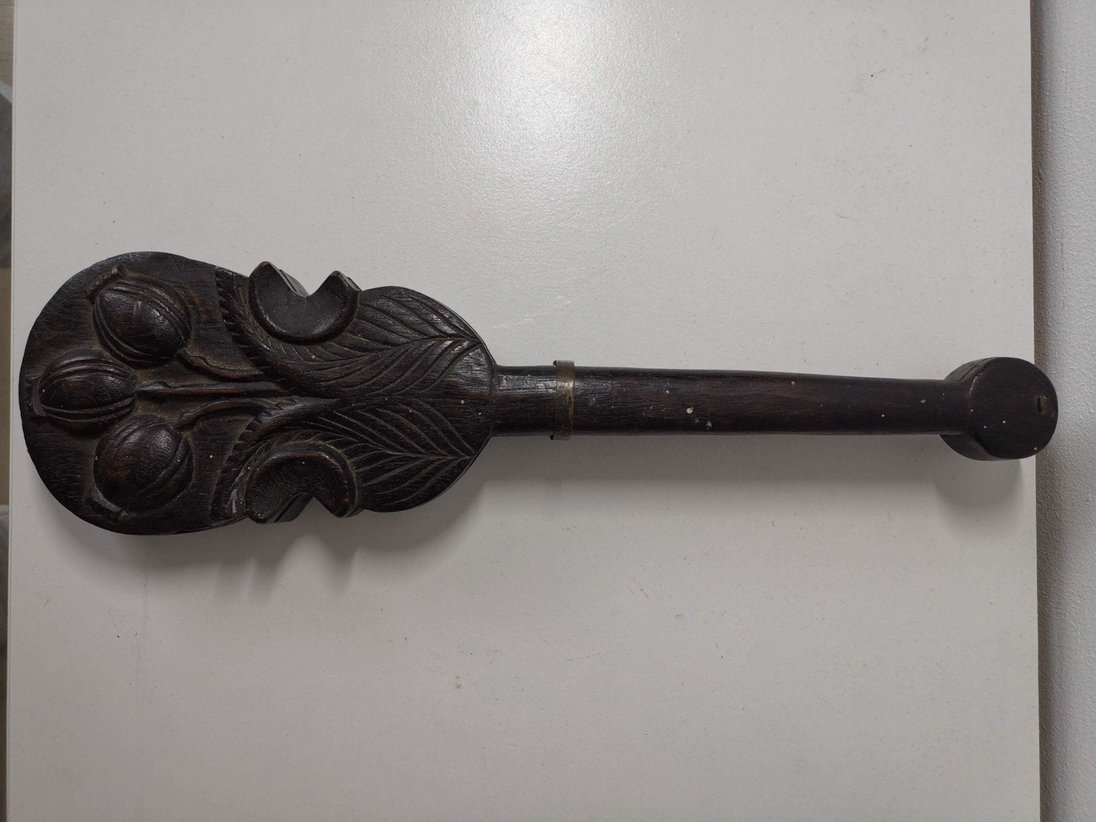 Antieke Vioolvormige Notenkraker - Handgesneden Hout, Ophalen of Verzenden