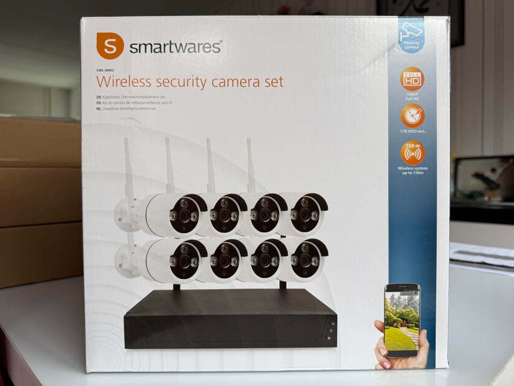 Smartwares draadloze beveiligingscamera set, Audio, Tv en Foto, Videobewaking, Ophalen of Verzenden, Nieuw, Buitencamera
