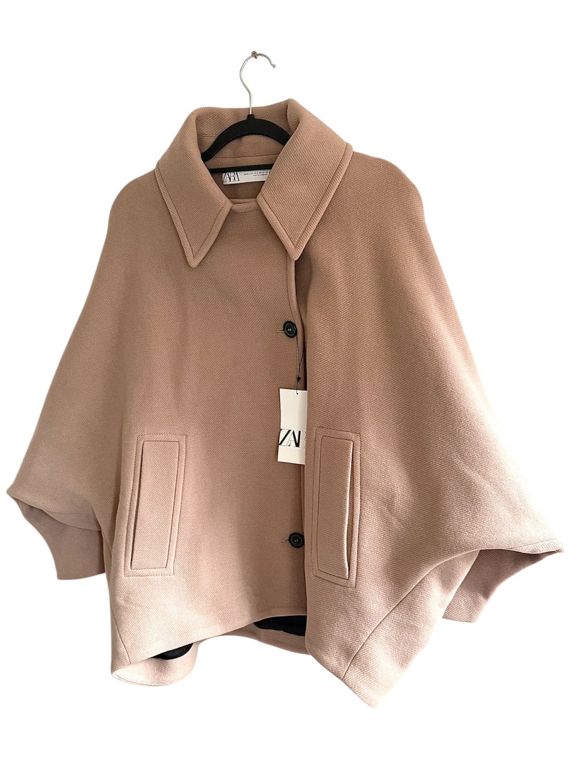 Jas met wol beige ZARA nieuw met label, Kleding | Dames, Ophalen of Verzenden, Nieuw, Maat 36 (S), Beige