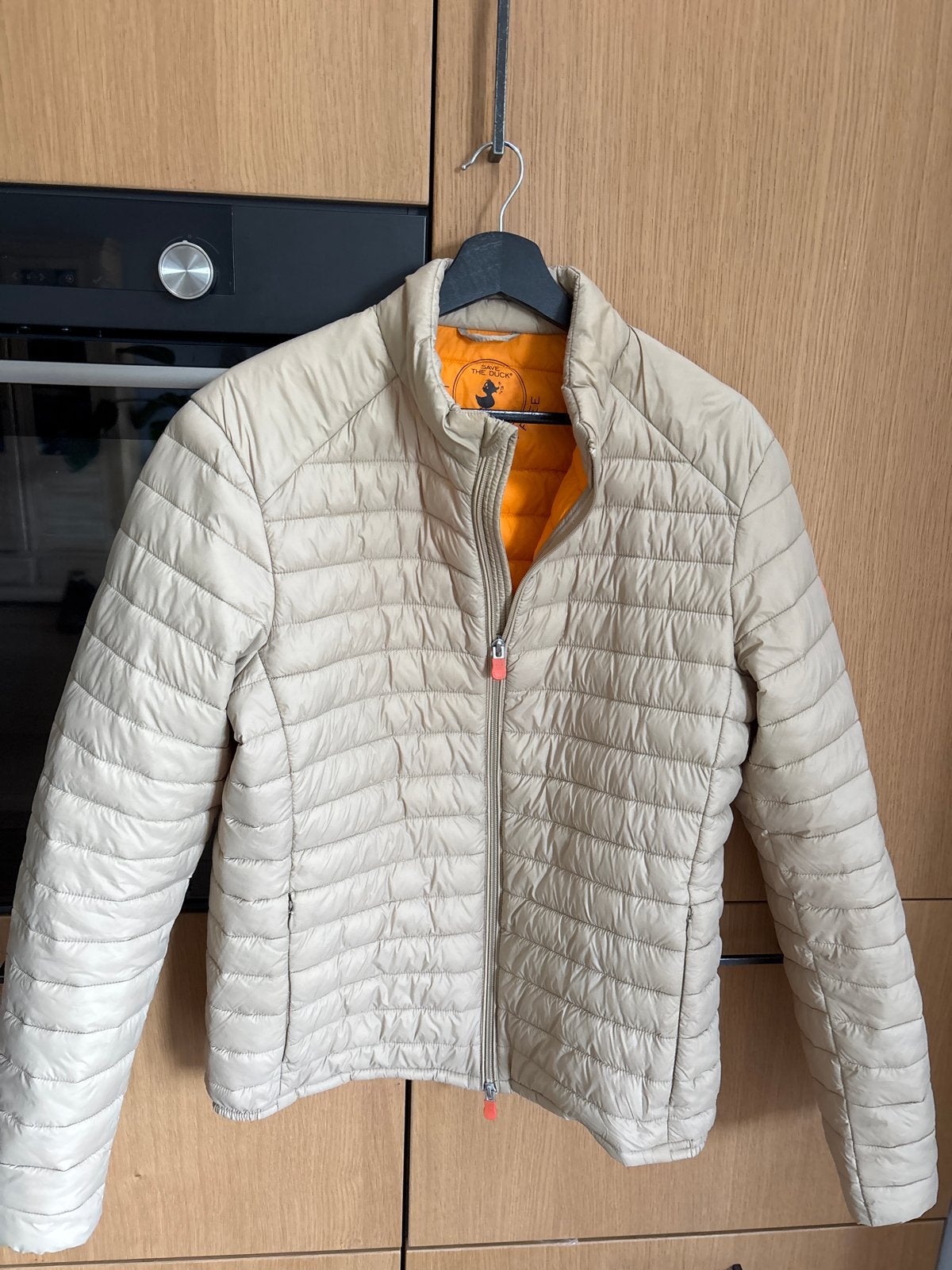 Save The Duck Lichtgewicht Jas - Beige/Oranje, Maat XL, Ophalen of Verzenden, Zo goed als nieuw, Maat 46/48 (XL) of groter, Beige