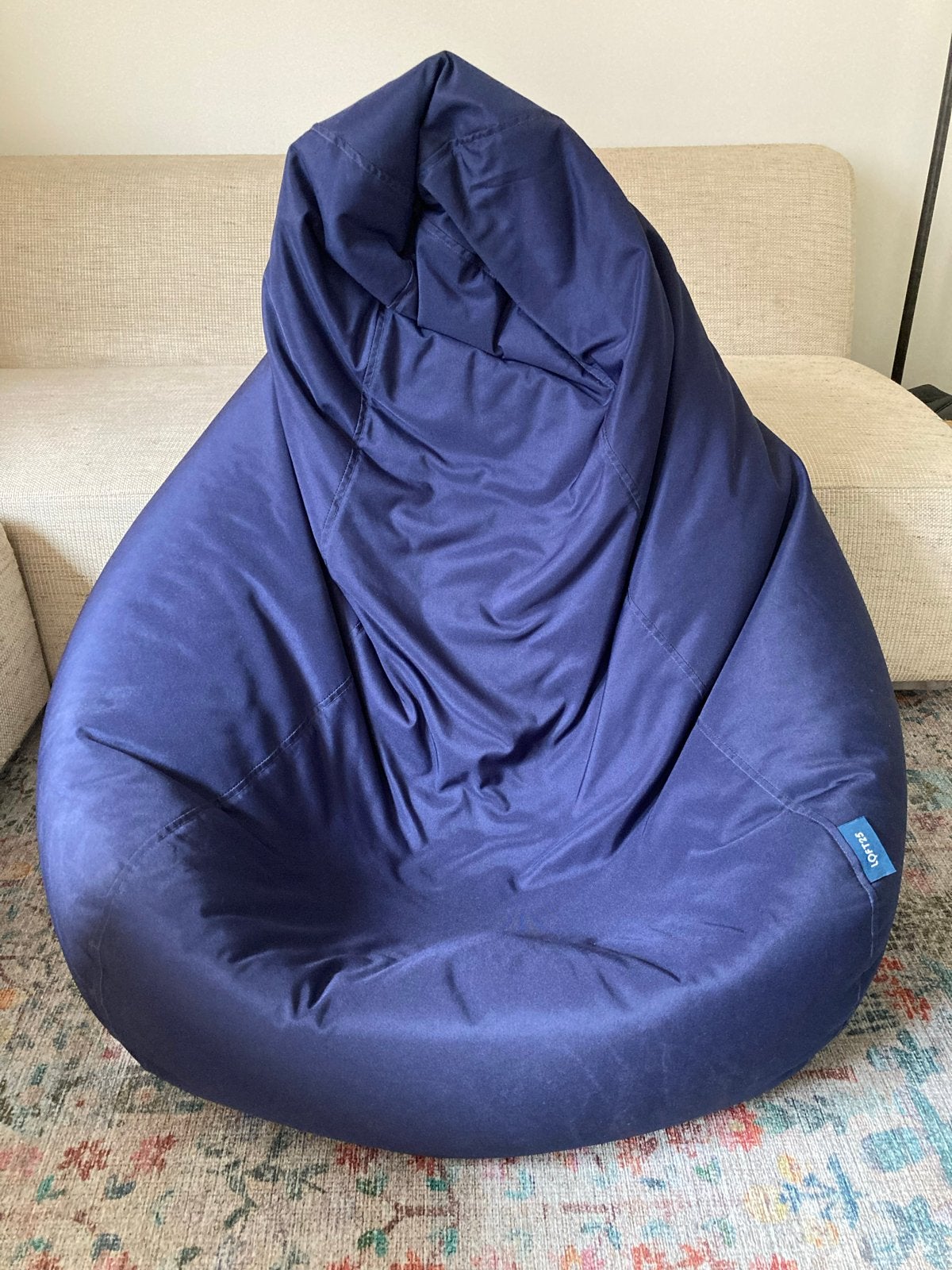 Comfortabele Loft25 zitzak - Blauw, Huis en Inrichting, Ophalen, Zo goed als nieuw, Blauw, Zitzak