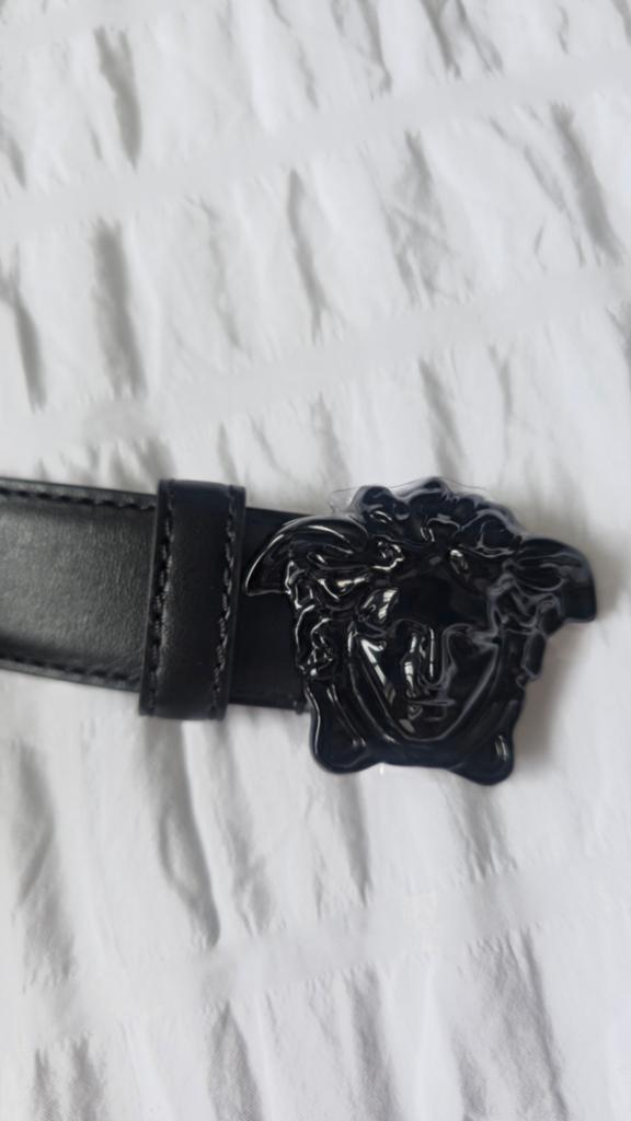 Nieuwe Versace Leren Riem-Zwarte Medusa Gesp- Maat 75/30, Minder dan 80 cm, Nieuw, Tailleriem, Ophalen of Verzenden