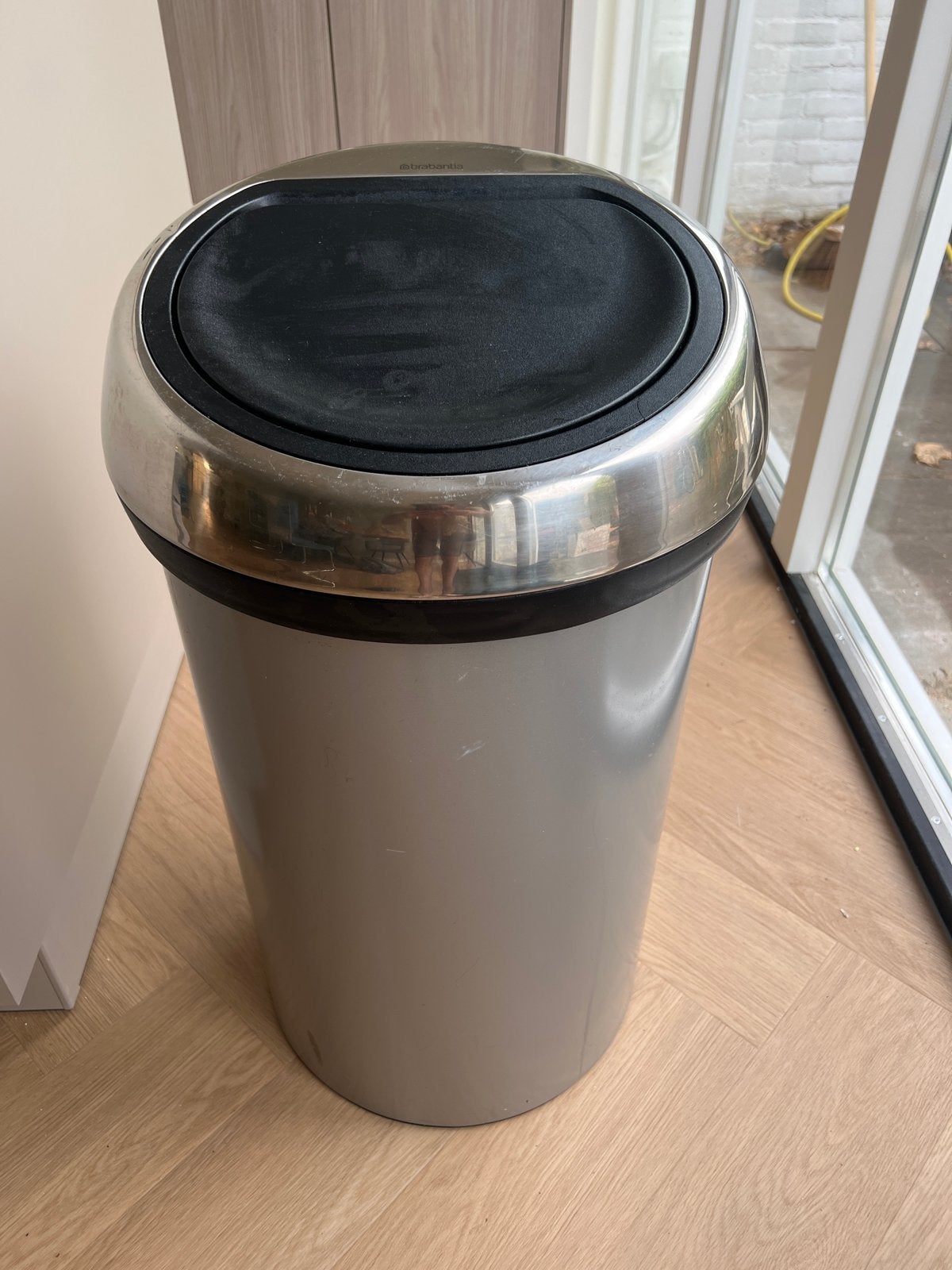 Brabantia prullenbak 60 liter, Huis en Inrichting, Woonaccessoires | Prullenbakken, Ophalen, Gebruikt, 40 liter of meer, Metaal